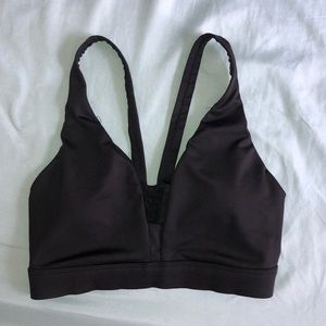 Black strappy VS sports bra